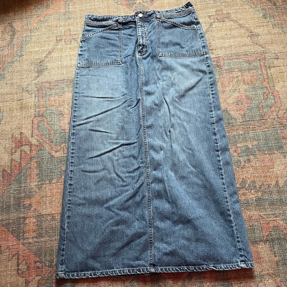 long jean skirt